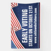 Banderoles Début du vote aux élections du drapeau américain (Verticale)