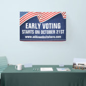 Banderoles Début du vote aux élections du drapeau américain (Salon professionnel)