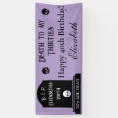 Banderoles Décès moderne à mes 30 ans Purple 40e anniversaire (Vertical)