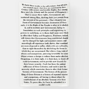 Banderoles Déclaration d'indépendance : Nous tenons ces vé