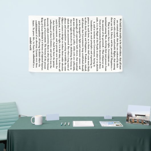 Banderoles Déclaration d'indépendance : Nous tenons ces vérit (Salon professionnel)