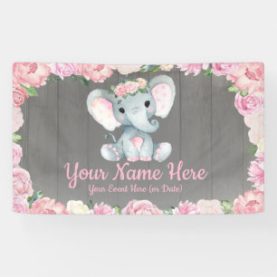 Banderoles Décor de table de fond éléphant, Décor de panneau