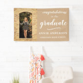 Banderoles Décor licencié de félicitations neutres blanches (En situation)