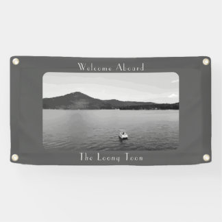 Banderoles Décor Vintage personnalisé Ponton gris