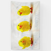 Banderoles Décoration de Pâques - poussins en rang (Vertical)