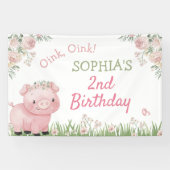 Banderoles Décoration Fille Cochon, Piggy Anniversaire (Horizontal)