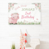 Banderoles Décoration Fille Cochon, Piggy Anniversaire (Insitu)