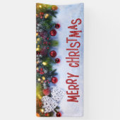 Banderoles Décorations d'hiver Ornements Joyeux Noël (Vertical)