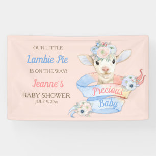 Banderoles Découverte du sexe du bébé agneau rose bleu neutre
