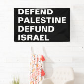 Banderoles Défendre la Palestine pour le remboursement d'Isra (En situation)