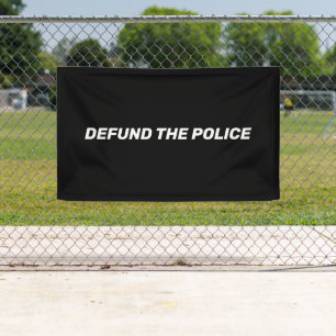 Banderoles "Défendre la police" noir blanc