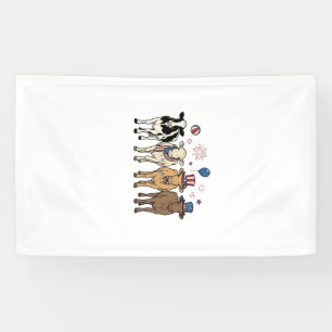 Banderoles Défilé de vaches patriotiques Conception de chemis