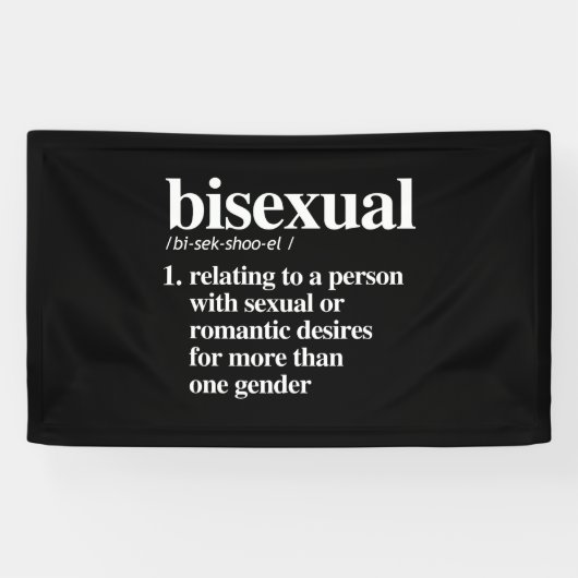 Banderoles définition bisexuelle - termes définis de lgbtq - (Horizontal)