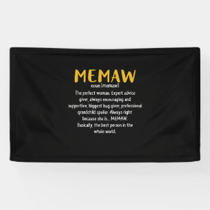 Banderoles Définition de l'art de la mère Memaw