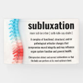 Banderoles Définition de subbluxation Chiropratique (Horizontal)