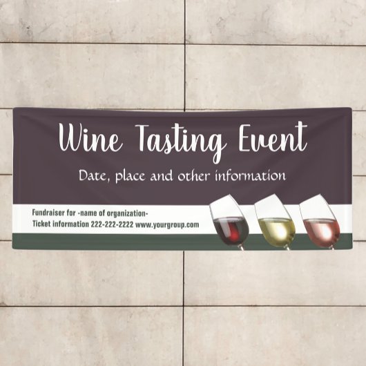 Banderoles Dégustation de vin ou événement vinicole