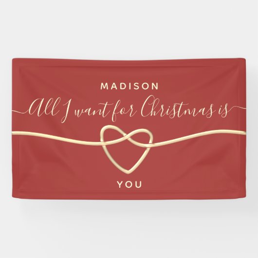 Banderoles Demande en mariage pour un mariage de Noël (Horizontal)