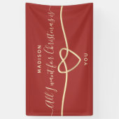 Banderoles Demande en mariage pour un mariage de Noël (Vertical)
