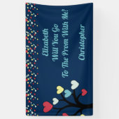 Banderoles Demander Au Prom Love Heart (Vertical)