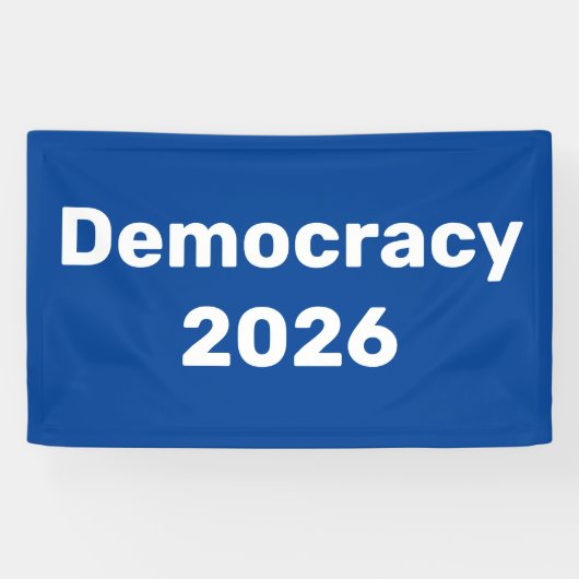 Banderoles Démocratie 2026 Élection de mi-mandat (Horizontal)