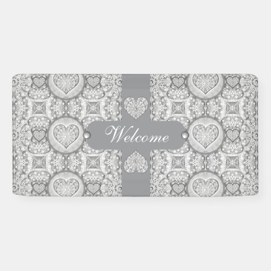 Banderoles Dentelle en céramique Gris (Horizontal)