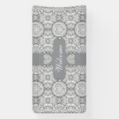 Banderoles Dentelle en céramique Gris (Verticale)