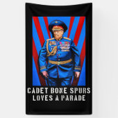 Banderoles Dents d'os de cadet - caricature d'atout (Vertical)