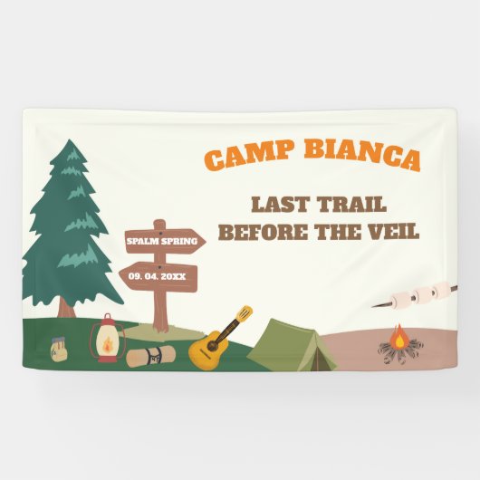 Banderoles Dernier Sentier Avant Le Camp Veil Bachelorette Pa (Horizontal)