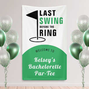 Banderoles Dernier Swing Avant La Bague Golf Enterrement de V