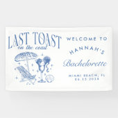 Banderoles Dernier toast sur la Côte Bachelorette Party (Horizontal)