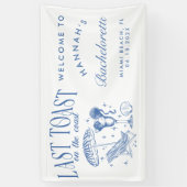 Banderoles Dernier toast sur la Côte Bachelorette Party (Vertical)