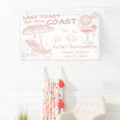 Banderoles Dernier Toast Sur La Côte Rose Bachelorette Week-E (En situation)