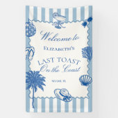 Banderoles Dernier toast tiré à la main sur la Bachelorette d (Verticale)