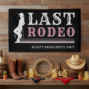 Banderoles Dernière Cowgirl de Rodéo Fête de Bachelorette Ros