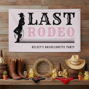 Banderoles Dernière Cowgirl de Rodéo Fête de Bachelorette Ros