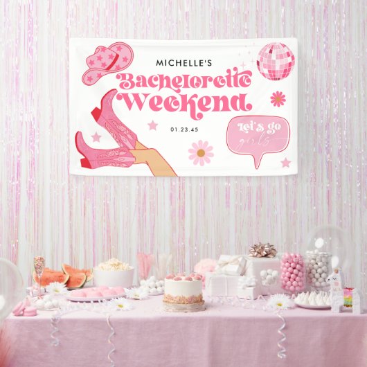 Banderoles Dernière Disco Rodeo Fête de Bachelorette (Fête)