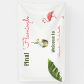 Banderoles Dernière Flamingle Fête de Bachelorette à Palm Spr (Vertical)