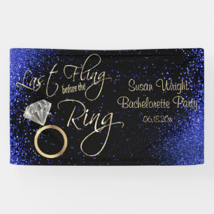 Banderoles Dernière Fling Bachelorette Party - Bleu