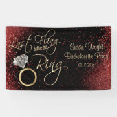 Banderoles Dernière Fling Bachelorette Party - Rouge (Horizontal)