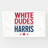 Banderoles Des Mecs Blancs Pour Harris Election Kamala Harris (Horizontal)