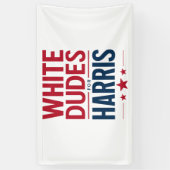 Banderoles Des Mecs Blancs Pour Harris Election Kamala Harris (Vertical)