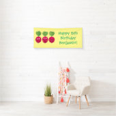 Banderoles Des radis mignons chantant des légumes de dessin a (En situation)