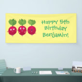 Banderoles Des radis mignons chantant des légumes de dessin a (Salon professionnel)