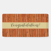 Banderoles Des rayures rouges ondulées : Art Abstrait japonai (Horizontal)