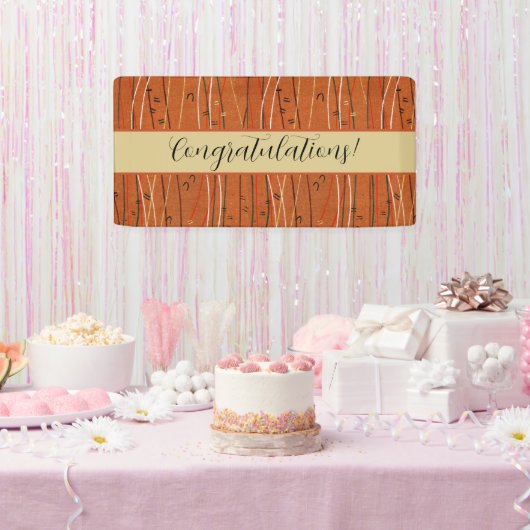 Banderoles Des rayures rouges ondulées : Art Abstrait japonai (Fête)