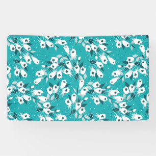 Banderoles Design d'art botanique Motif élégant à la fleur de