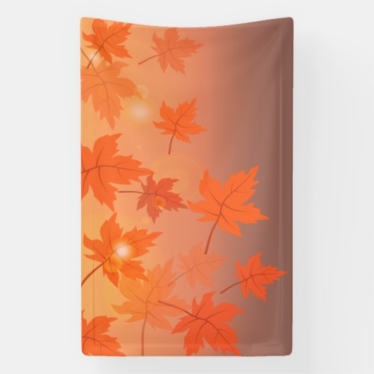 Banderoles Design d'automne avec feuilles d'érable et effet b (Verticale)