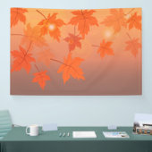 Banderoles Design d'automne avec feuilles d'érable et effet b (Salon professionnel)