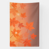 Banderoles Design d'automne avec feuilles d'érable et effet b (Verticale)