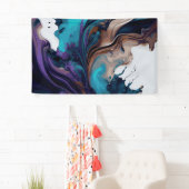 Banderoles Design de la texture marbré (En situation)